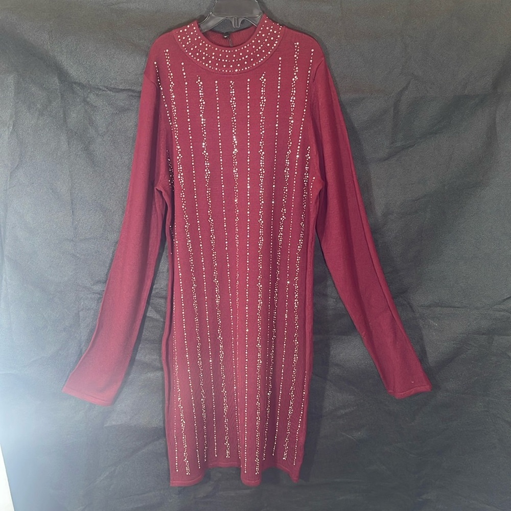 Say What , NWT ,  Burgundy color , Size XL. MIDI . - Picture 2 of 6